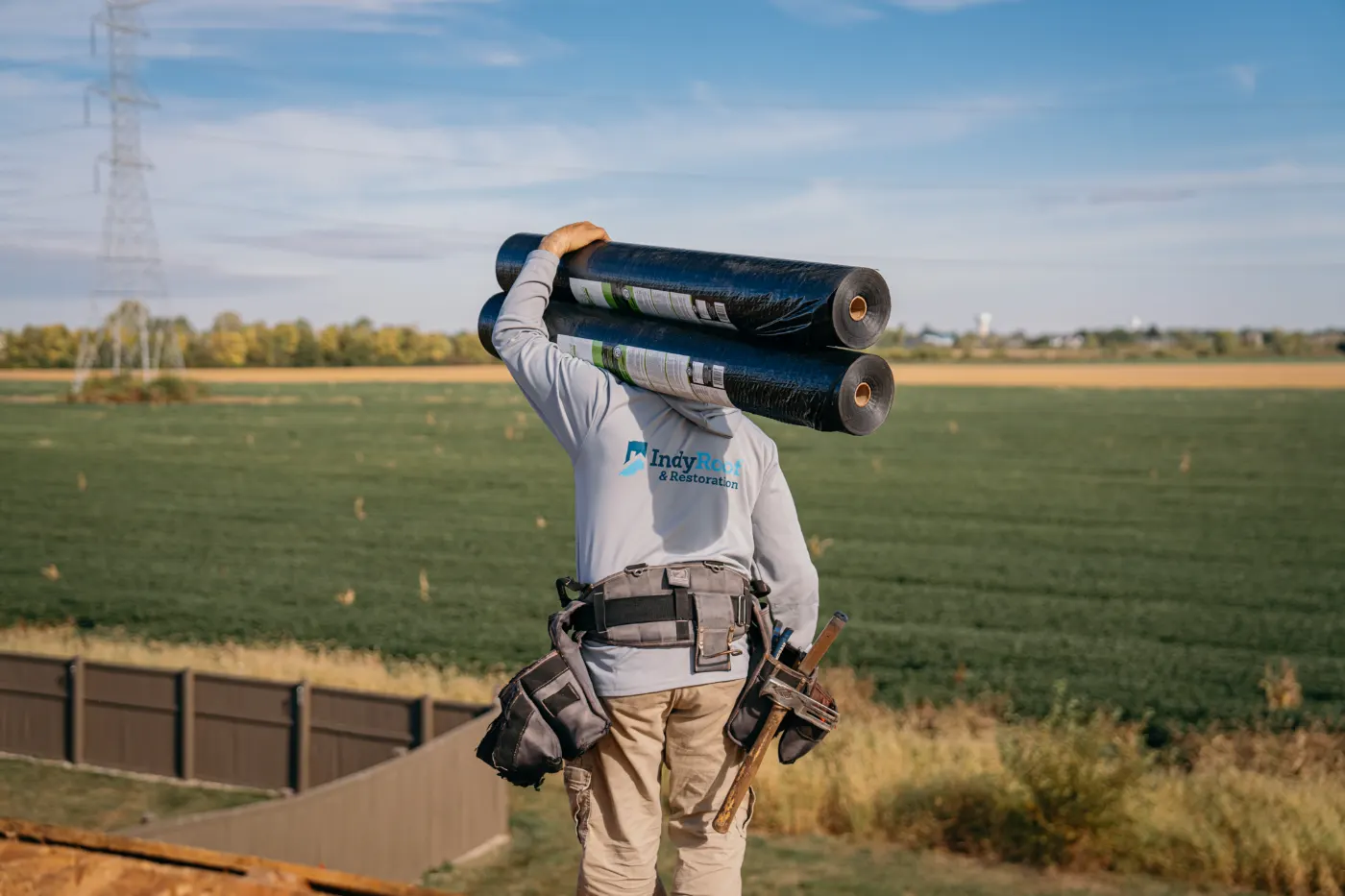 Commercial roof inspection documented in Woodcreek Crossing